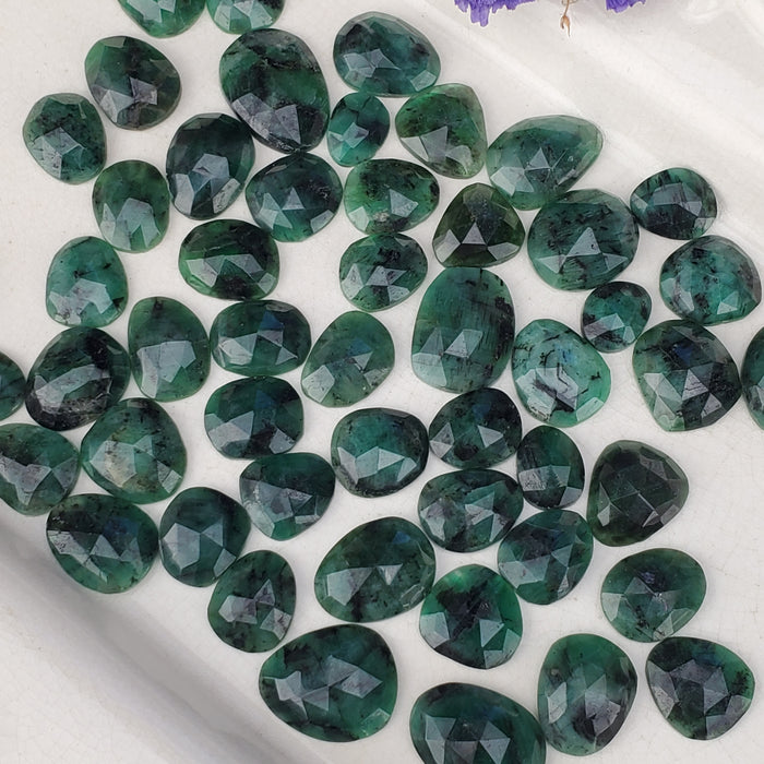 Emerald Rose Cut Cabochons