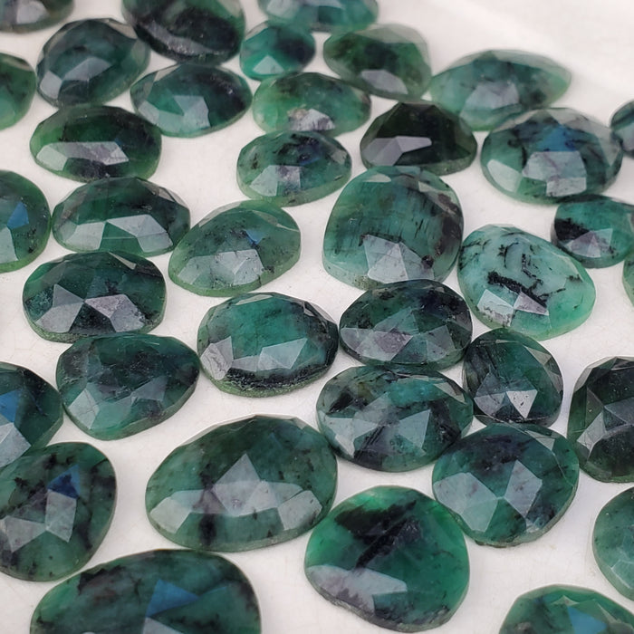 Emerald Rose Cut Cabochons