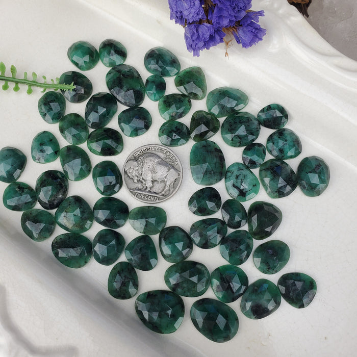 Emerald Rose Cut Cabochons