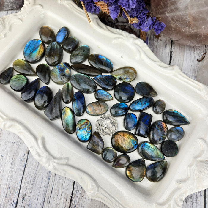 Labradorite Cabochons, small