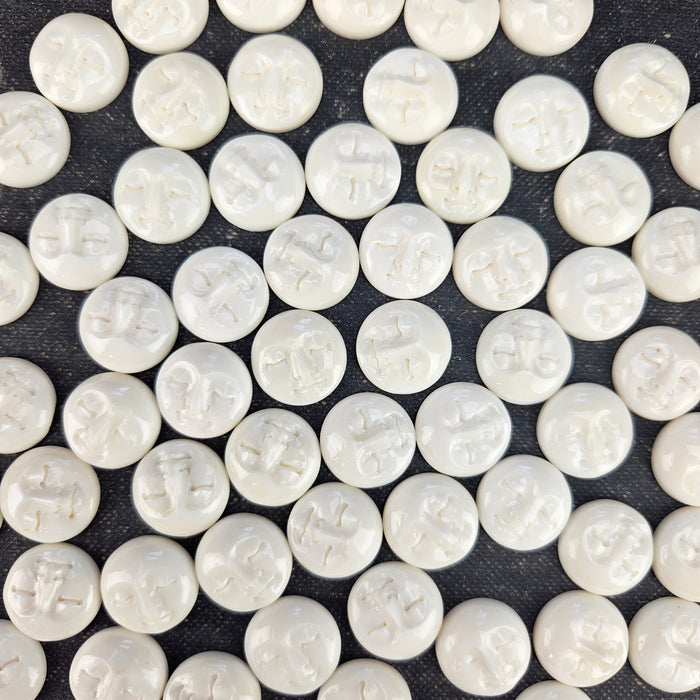 Round Face Bone Carving Cabochons, medium
