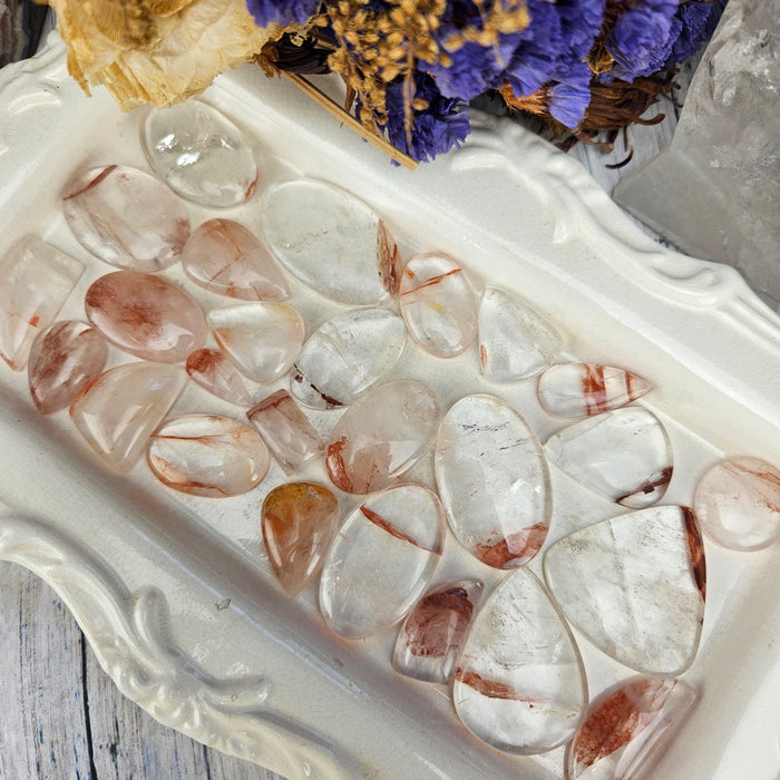 Hematite Quartz Cabochons