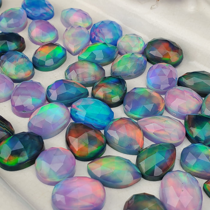 Aurora Opal Rose Cut Doublets