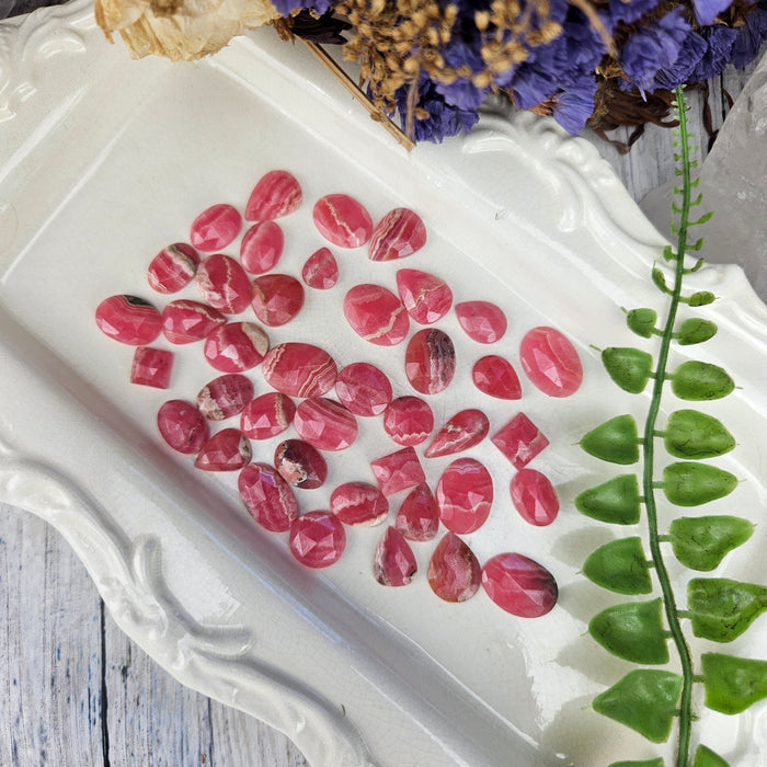 Rhodochrosite Rose Cut Cabochons