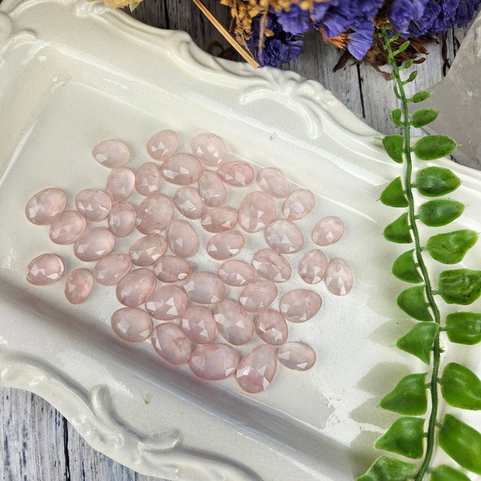 Rose Quartz Rose Cut Cabochons