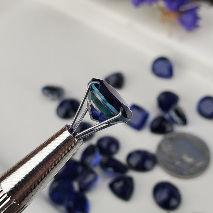 Color Shift Sapphire Faceted Doublets