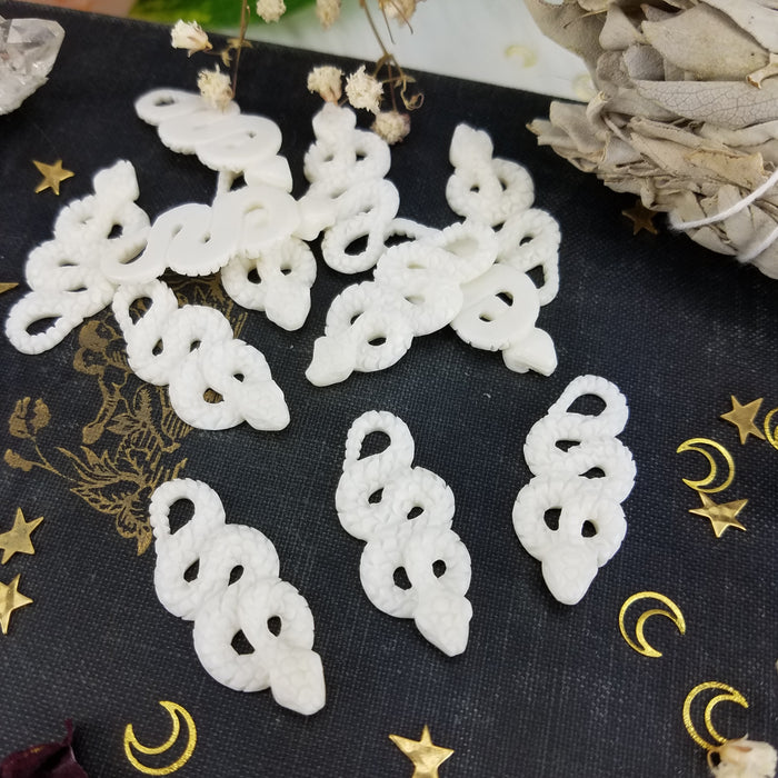 Snake Carved Bone Cabochon