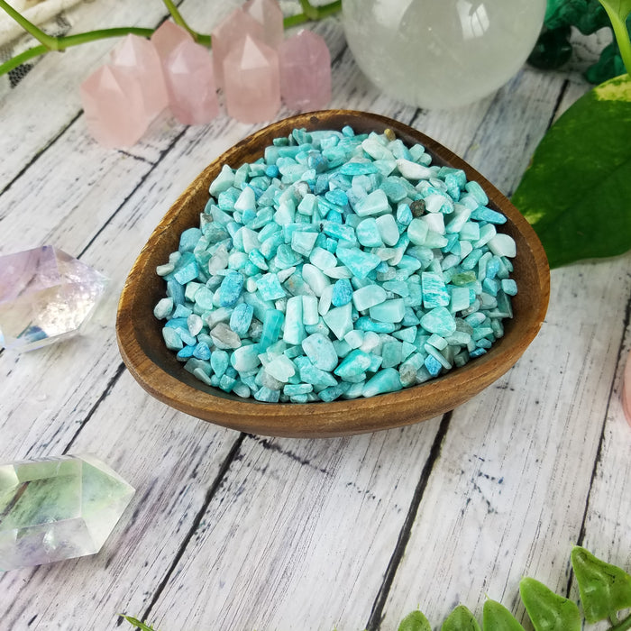 Amazonite Chips, 50 gram bags