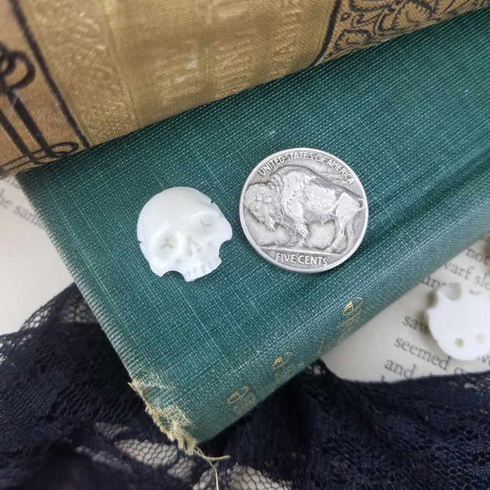 Mini Skull Cabochons, drilled
