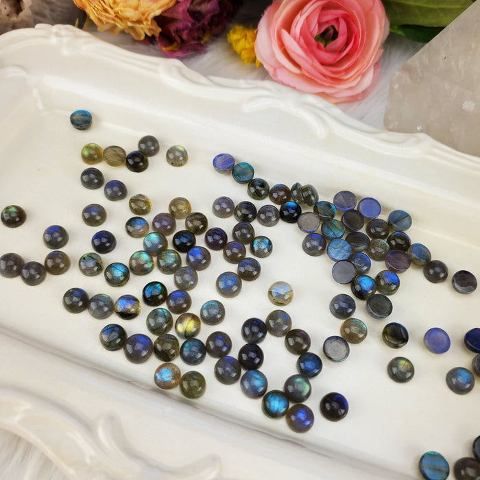 Labradorite Round Cabochons, 8mm