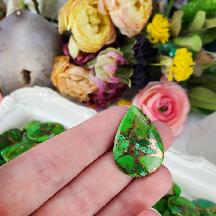 Green Mojave Turquoise Cabochons