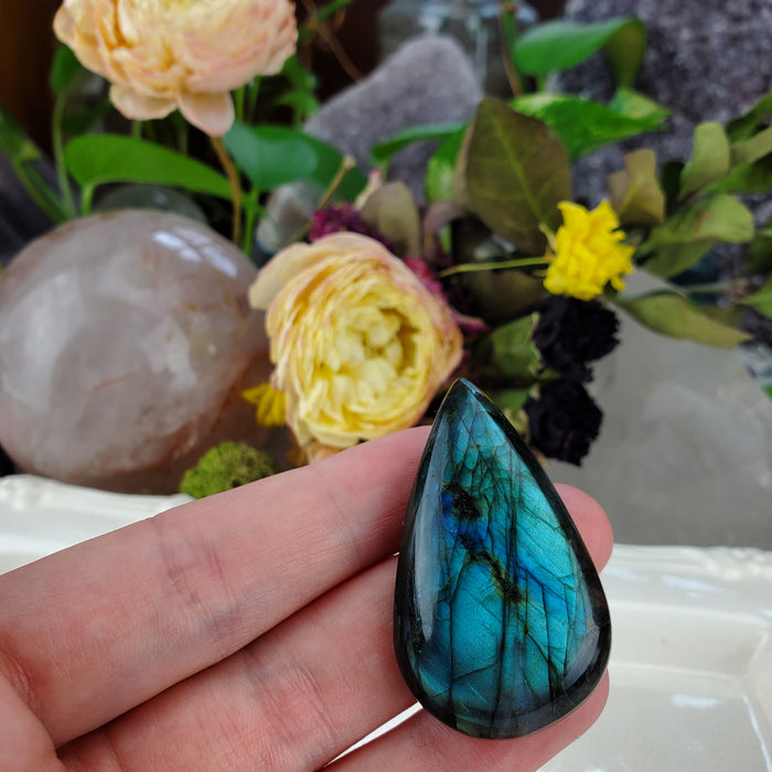 Labradorite Teardrop Cabochons