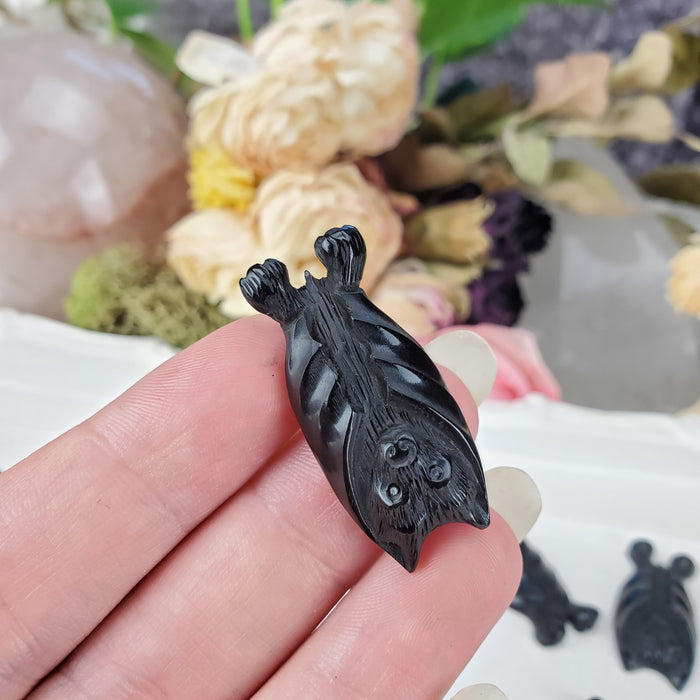 Hanging Bats, Carved Buffalo Horn