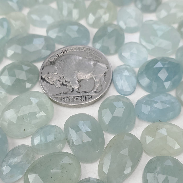 Aquamarine Rose Cut Cabochons