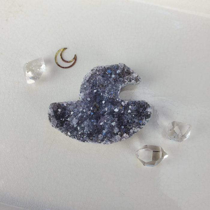 Druzy Quartz Witch's Hats, large