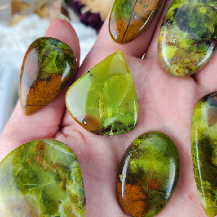 Common Green Opal Cabochons