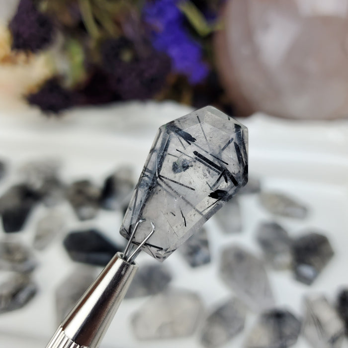 Black Rutilated Quartz Coffins