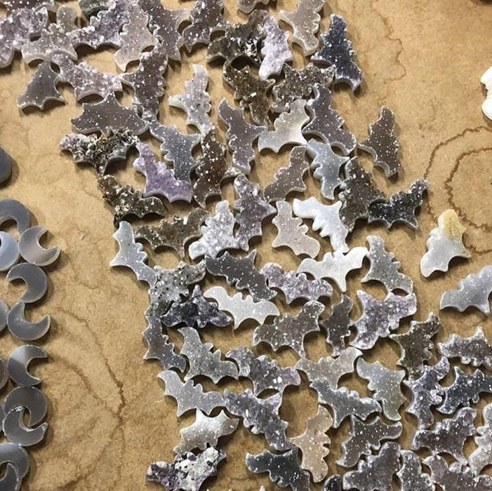 Druzy Quartz Bat