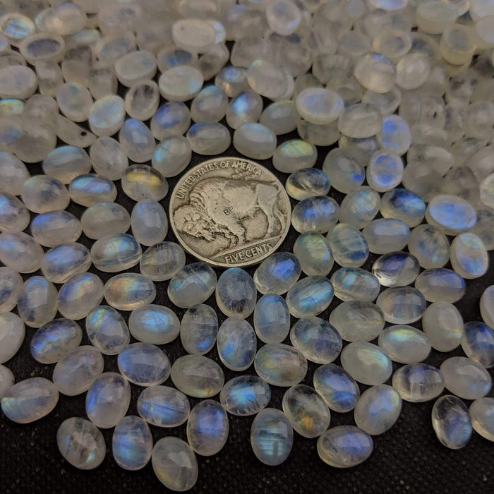 Moonstone Oval Cabochons, 6x8mm