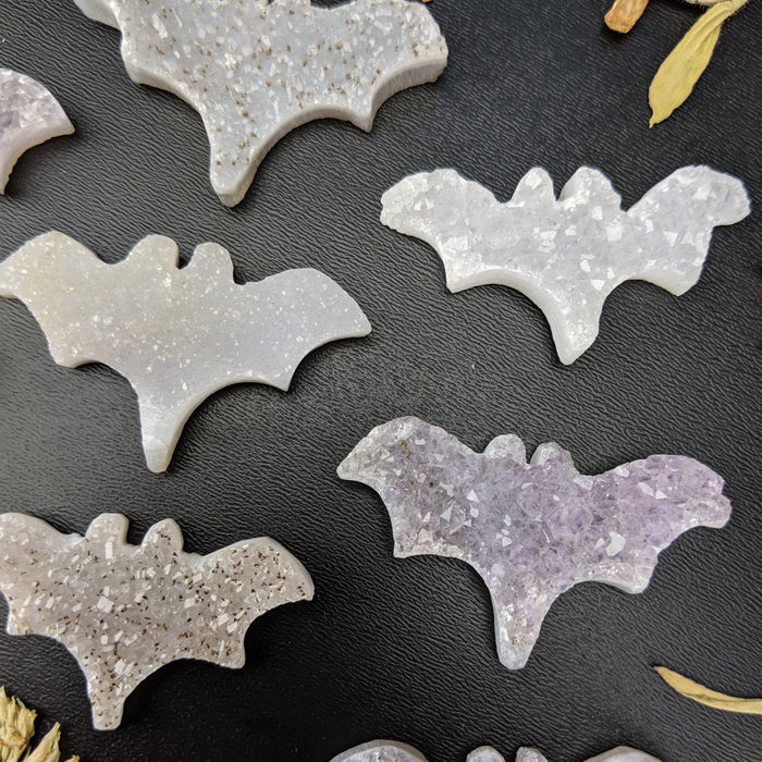 Druzy Quartz Bat
