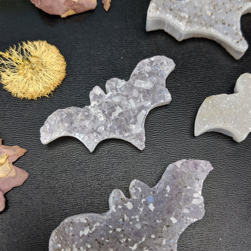 Druzy Quartz Bat
