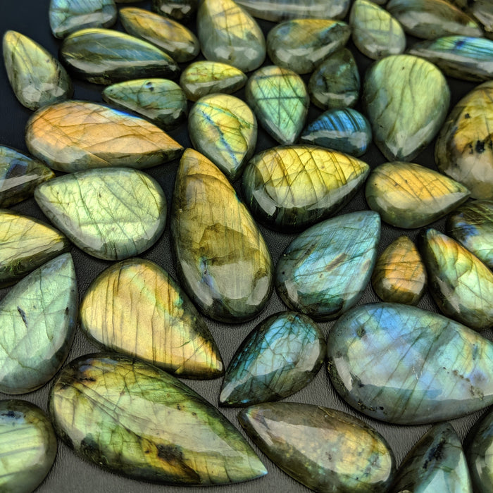 Labradorite Teardrop Cabochons