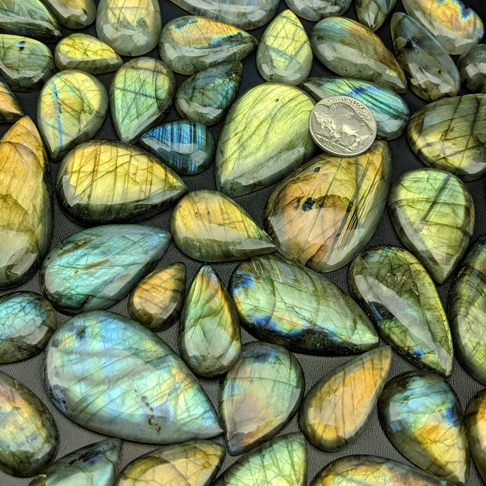 Labradorite Teardrop Cabochons