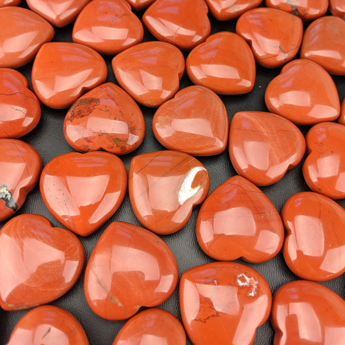 Red Jasper Hearts