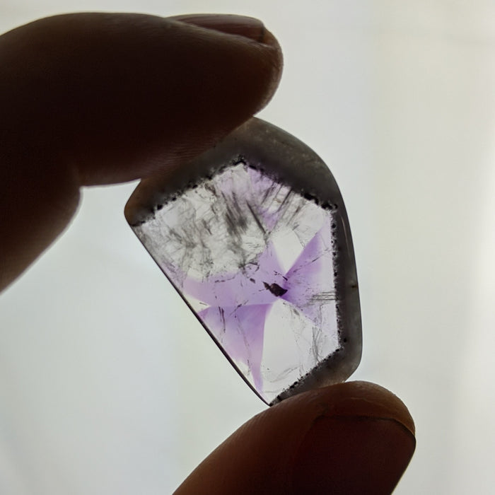 Amethyst Trigonal Crystal Slices
