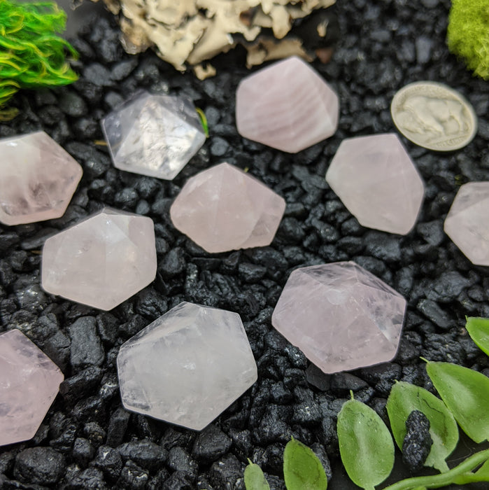 Rose Quartz Polished Hexagon Points