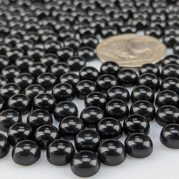 Black Onyx Round Cabochons, 6mm 🖤✨