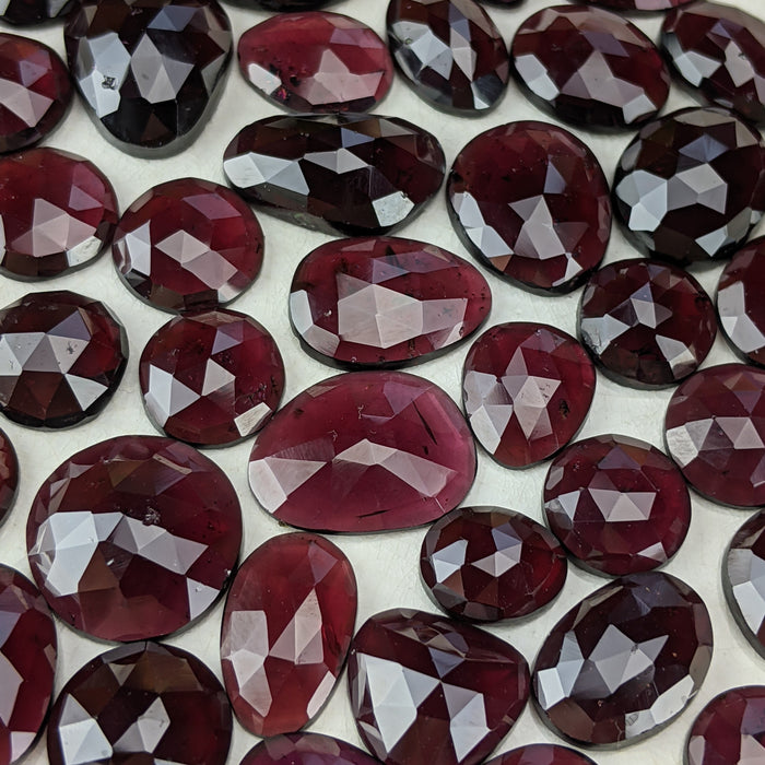 Garnet Rose Cut Cabochons