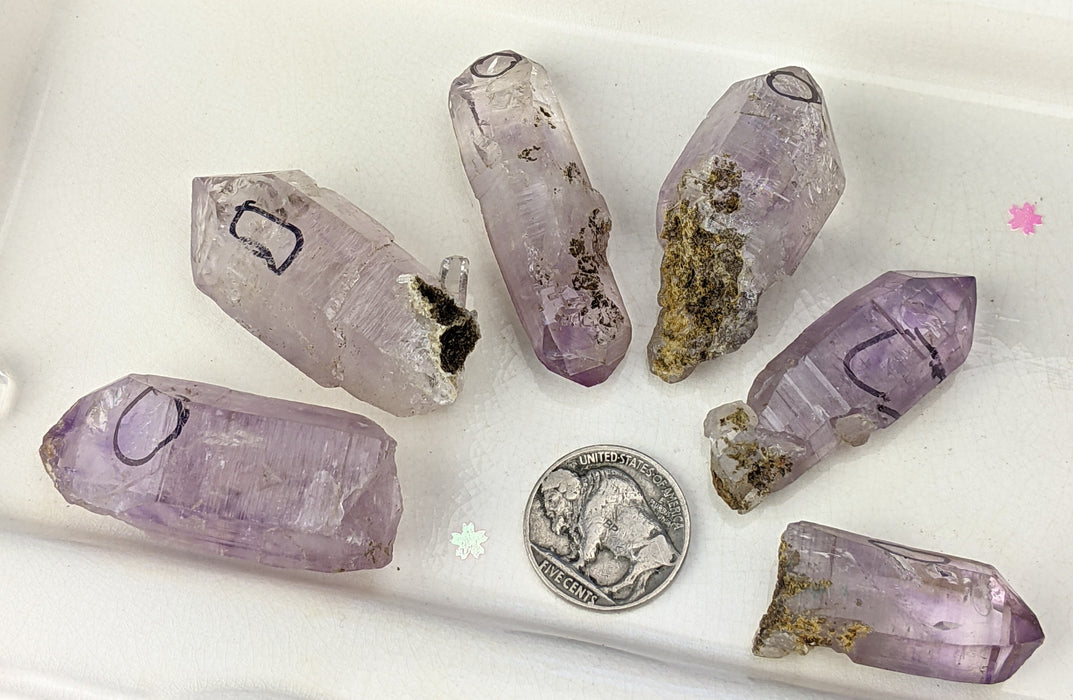 Enhydro Vera Cruz Amethyst Crystal Points, Vera Cruz Mexico