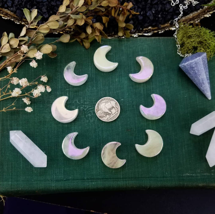 Aura Rose Quartz Moons