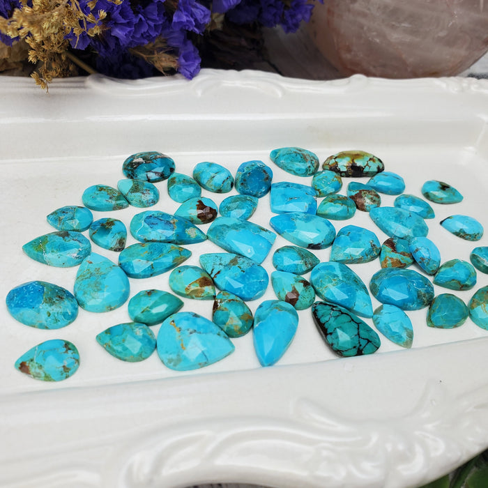 Tibetan Turquoise Rose Cut Cabochons