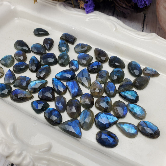 Labradorite Rose Cut Cabochons