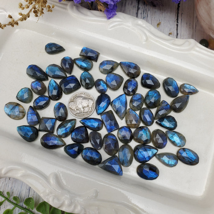 Labradorite Rose Cut Cabochons