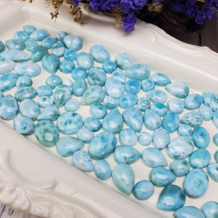 Larimar Cabochons, small