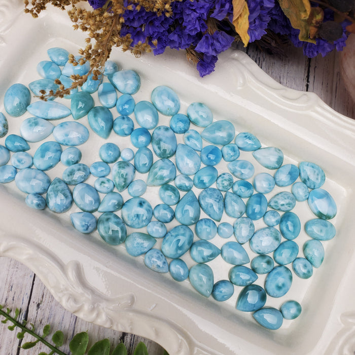 Larimar Cabochons, small