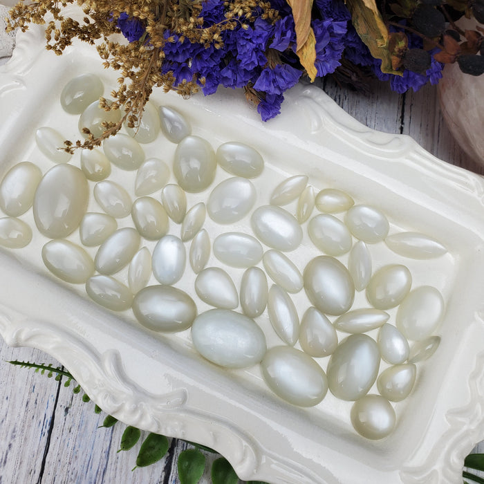 White Moonstone Cabochons