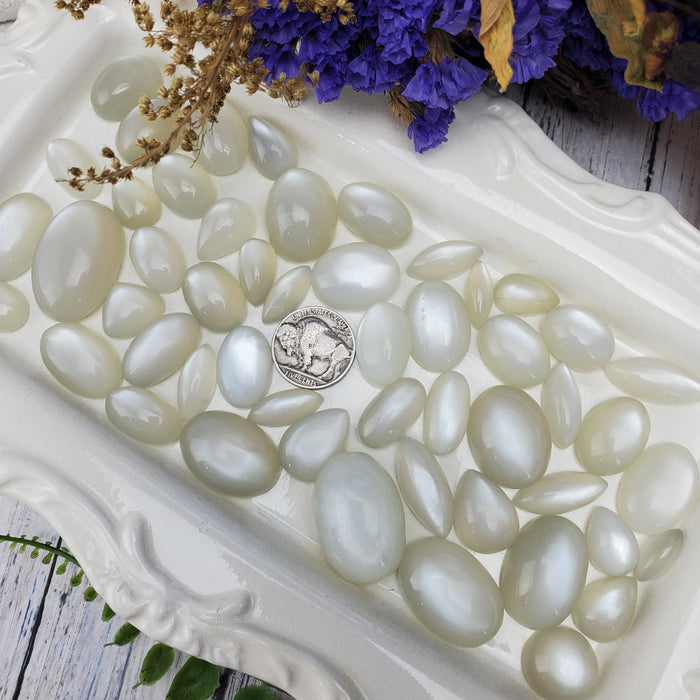 White Moonstone Cabochons