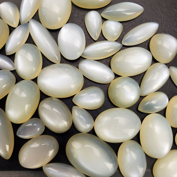 White Moonstone Cabochons