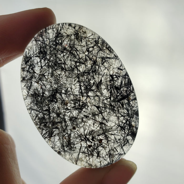 Black Rutilated Quartz Cabochons, large