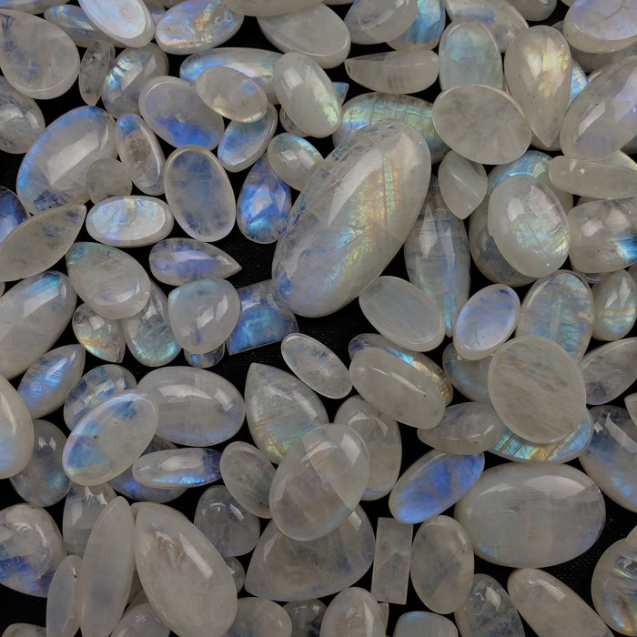 Moonstone Cabochons, 1/4 kilo lot