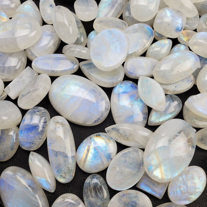 Moonstone Cabochons, 1/2 kilo lot