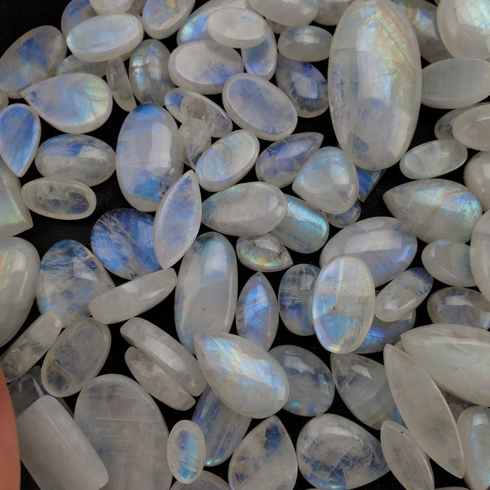 Moonstone Cabochons, 1/2 kilo lot