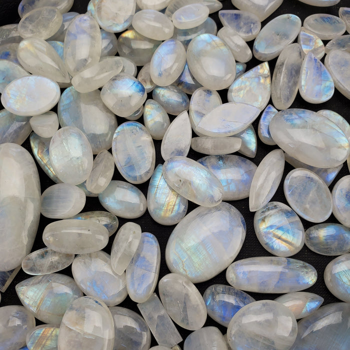 Moonstone Cabochons, 1/4 kilo lot