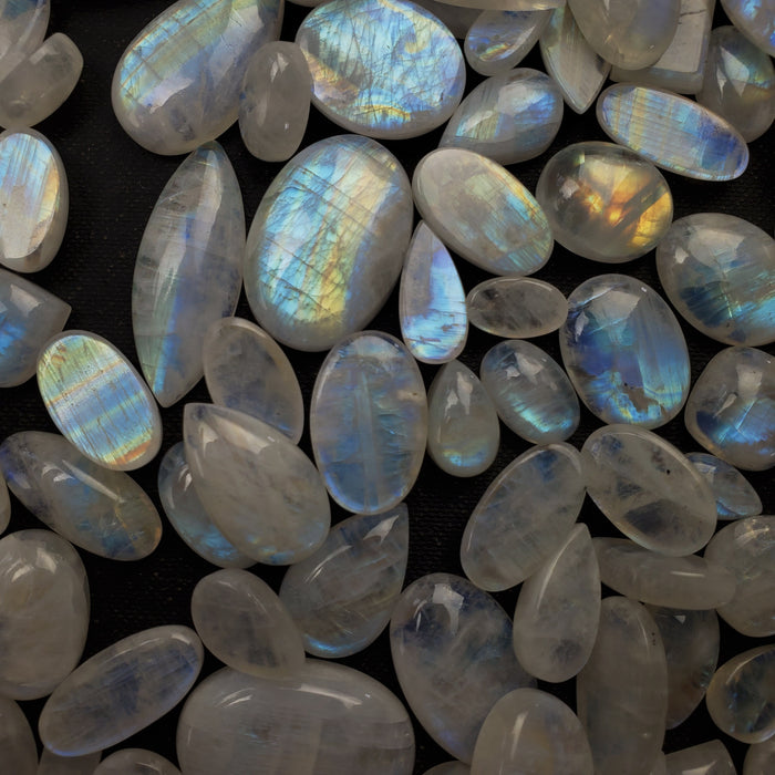 Moonstone Cabochons, 1/2 kilo lot