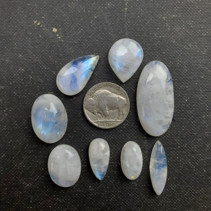 Moonstone Cabochon Set, 3