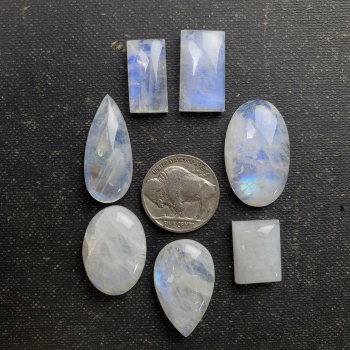 Moonstone Cabochon Set, 10